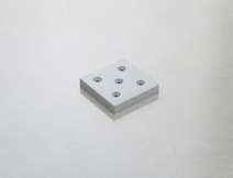 Меблева ніжка Poliplast НП-6 пластикова срібляста h=10 мм