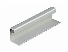 Профіль-ручка для розсувних дверей алюмінієвий L=5500мм срібло (профіль РС)