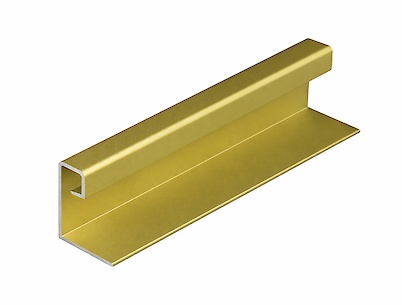 Профиль-ручка для раздвижных дверей алюминиевый L=5500мм золото (профиль РС)