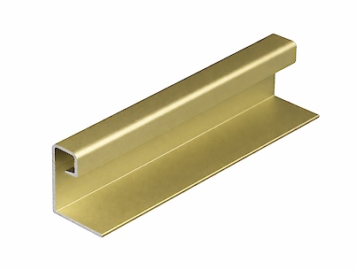 Профиль-ручка для раздвижных дверей алюминиевый L=5500мм шампань (профиль РС)