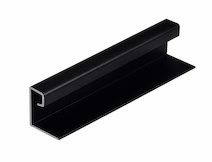 Профіль-ручка для розсувних дверей алюмінієвий L=5500мм чорний Brush (профіль РС)