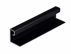 Профіль-ручка для розсувних дверей алюмінієвий L=5500мм чорний Brush (профіль РС)