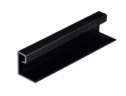 Профиль-ручка для раздвижных дверей алюминиевый L=5500мм черный Brush (профиль РС)