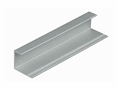 Профиль-обрамление для раздвижных дверей алюминиевый анодированный L=5500мм серебро (профиль РС)