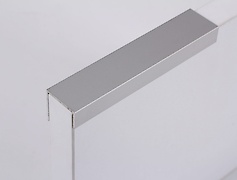 Профіль-обрамлення для розсувних дверей алюмінієвий анодований L=5500мм срібло