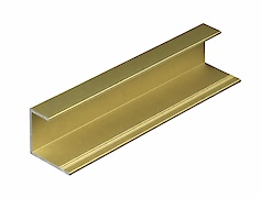 Профиль-обрамление для раздвижных дверей алюминиевый L= 5500мм шампань (профиль РС)