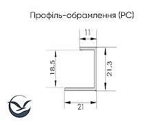 Профиль-обрамление для раздвижных дверей алюминиевый