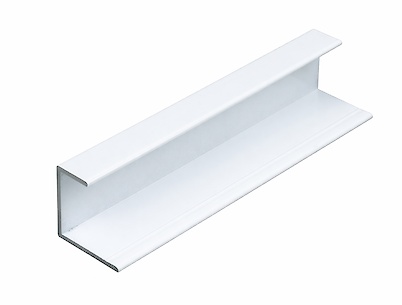 Профиль-обрамление для раздвижных дверей алюминиевый L= 5500мм белый (профиль РС)