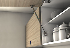 Газовий ліфт KRABY Italiana Ferramenta для автоматичного відкривання фасадів вгору довжина 244мм N120