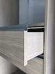 Врезной торцевой алюминиевый профиль-ручка Н2 алюминий Brush под плиту 18мм