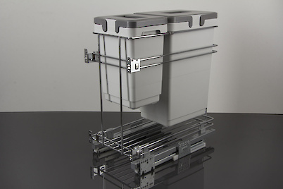 Выдвижной сортер для мусора Vibo Kombi easy для модуля 300 мм на 2 ведра с доводчиком