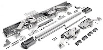 Комплект фурнитуры InLine XL Hettich с Silent System и демпфером для закрывания и открывания фасадов 1200-1299мм (компланарная система)
