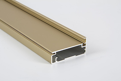 Фасадный алюминиевый профиль М23 L=5950 мм золото
