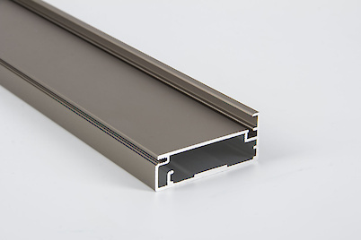 Фасадный алюминиевый профиль М23 L=5950 мм инокс (коньяк)