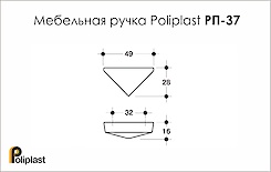 Мебельная ручка Poliplast полипласт РП-37 матовая голубая