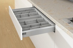 Лоток для столових приладів Hettich OrgaTray 570 для шухляди ArciTech 900x500 сріблястий