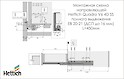 Схема монтажа направляющей Hettich Quadro 4D V6 с демпфером Silent System полного выдвижения L=450 мм, ДСП 16мм, левая+правая (комплект)