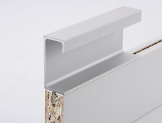 Врізний торцевий алюмінієвий профіль-ручка Н3 алюміній під плиту 18мм довжина 5950мм