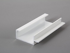 Врізний торцевий алюмінієвий профіль-ручка Н3 білий під плиту