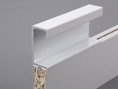 Врезной торцевой профиль ручка Н3 алюминиевый L=5950мм белый для плиты 18мм