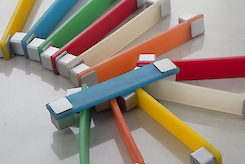 Мебельная ручка Poliplast РП-38/128 голубая