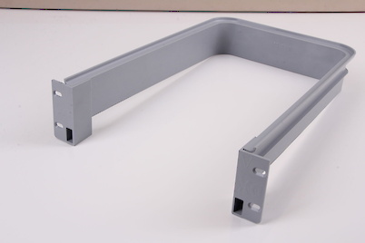 Обід пластиковий в комплекті з заглушками для сифона в ящик під мийку сірий Poliplast