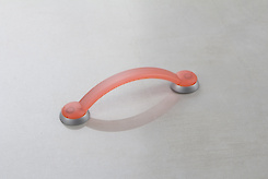 Мебельная ручка Poliplast РП-18/128 прозрачная розовая