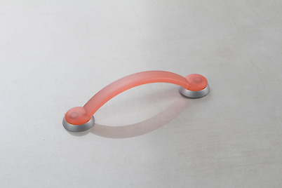 Мебельная ручка Poliplast РП-18/128 прозрачный розовый светлый