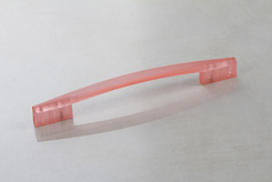 Мебельная ручка Poliplast РП-19/160 прозрачная розовая