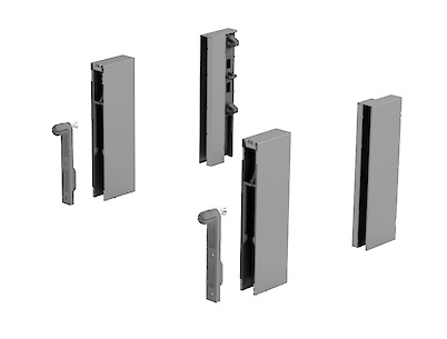 Адаптер DesignSide Hettich для шухляд ArciTech h=124 мм сріблястий