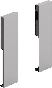 Комплект з'єднувачів Hettich для передньої панелі шухляди ArciTech h=186 сріблястий