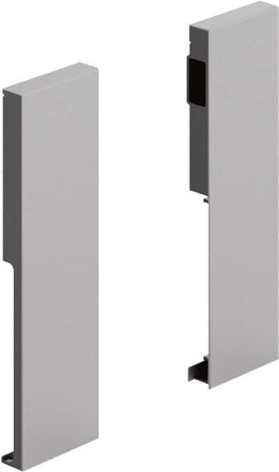 Комплект з'єднувачів Hettich для передньої панелі шухляди ArciTech h=186 сріблястий