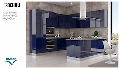 MDF-панель Rehau 19.6мм Rauvisio Brilliant Notte 1680L HG (Темно-синий)