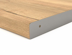 Торцевое обрамление левое для столешниц 38мм R3, алюминий