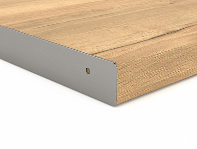 Торцевое обрамление правое для столешниц 38мм R3 алюминий