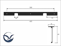 Планка соединительная угловая для столешниц 38 мм