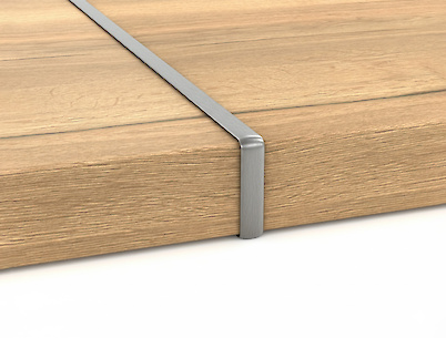 Стыковочное обрамление для столешниц 38мм R3 алюминий