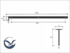 Стикувальне обрамлення для стільниць 38мм