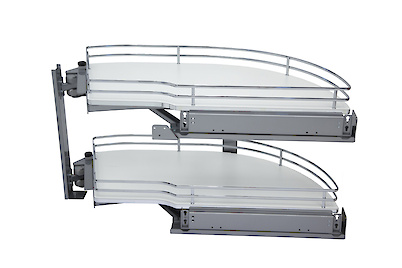 Висувний кутовий механізм Rolling Corner Vibo з двома полками, правий, комплект (ROL60DXOMBC)