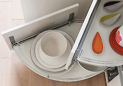 Выдвижной угловой механизм Rolling Corner Vibo с двумя полками, правый,  комплект (ROL60DXOMBC)