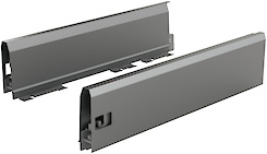 Боковина ящика Hettich ArciTech h=126 L=500 левая антрацит