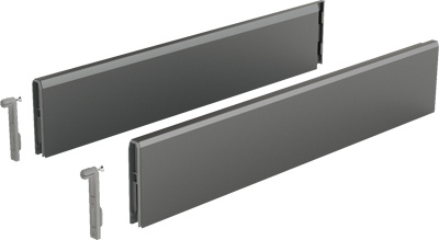 Комплект надставок на боковину ящика Hettich TopSide ArciTech h=92 L=500 антрацит