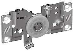 Ходовий елемент TopLine L Hettich для задніх дверей з короткою цапфою лівий (9119245) (верхній ролик)