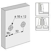 Линейная монтажная планка Hettich 8099 для Sensys под запрессовку h=0.5 мм никель (9088242)
