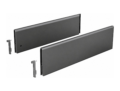 Комплект надставок на боковину ящика Hettich TopSide ArciTech h=124 L=500 антрацит