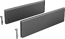 Комплект надставок на боковину ящика Hettich TopSide ArciTech h=124 L=500 антрацит