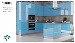 MDF-панель Rehau 19мм Rauvisio Crystal Azzurro 1685L HG