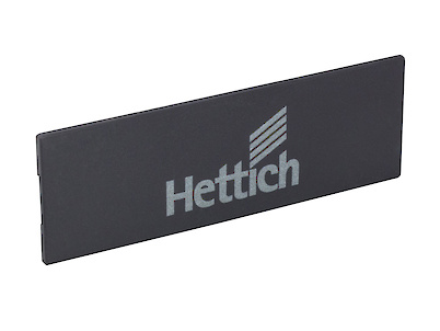 Заглушка для боковины ящика с логотипом Hettich InnoTech Atira антрацит (темно-серая)