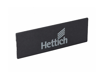 Заглушка для боковины ящика с логотипом Hettich InnoTech Atira антрацит (темно-серая)