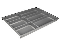 Лоток для столовых приборов Hettich OrgaTray 490 к ящикам InnoTech Atira 470х450 серебристый (9207241)